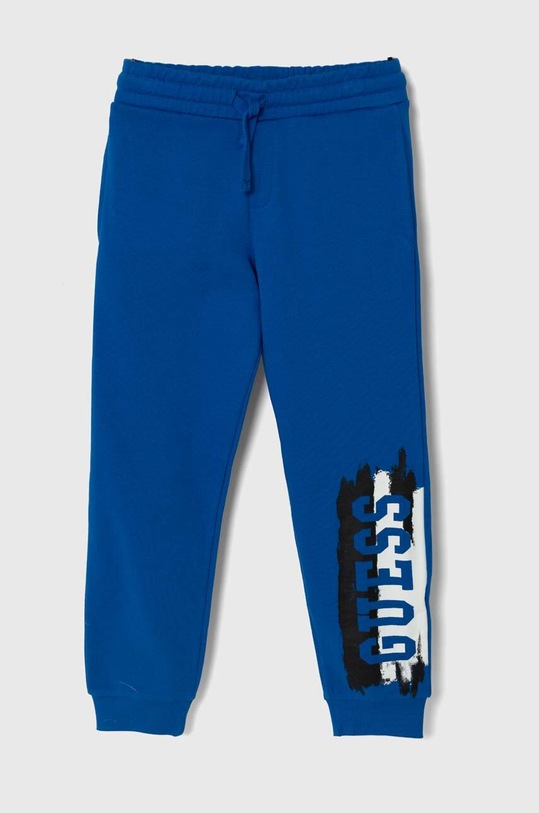 Detské bavlnené tepláky Guess bavlna modrá N4YQ11.KA6R3.9BYH