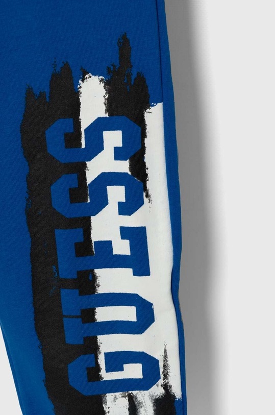 Chlapec Detské bavlnené tepláky Guess N4YQ11.KA6R3.9BYH modrá