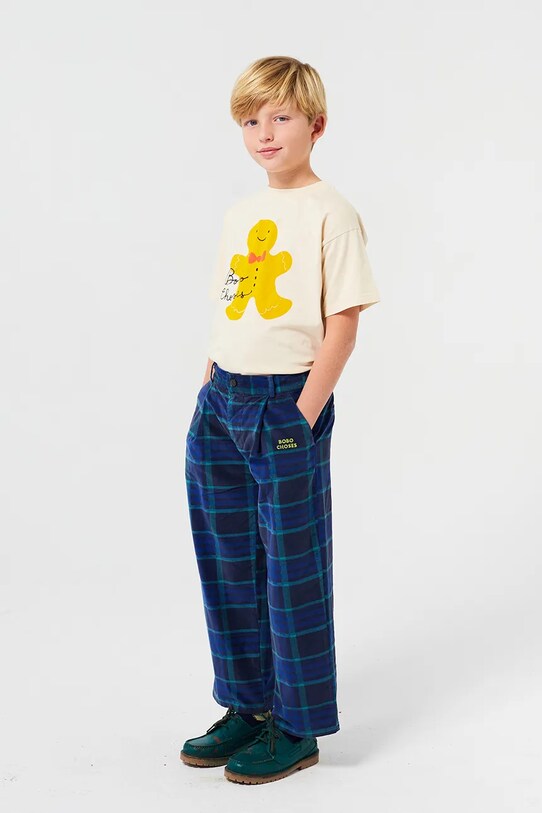 Bobo Choses pantaloni copii panza bleumarin 224FC008