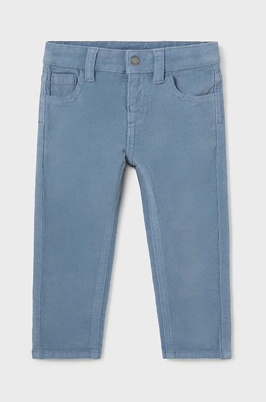 Детские хлопковые брюки Mayoral sztruks slim fit basi хлопок голубой 502.3A.Baby.9BYH