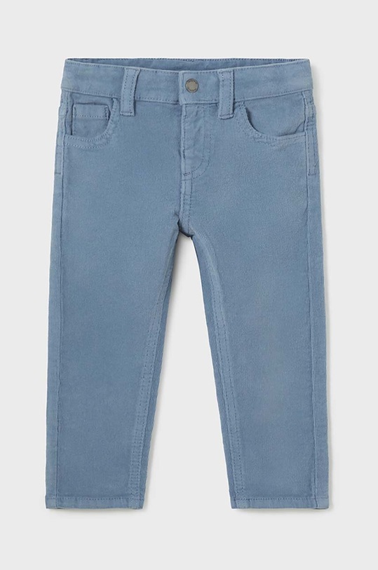 Mayoral pantaloni de bumbac pentru copii sztruks slim fit basi bumbac albastru 502.3A.Baby.9BYH