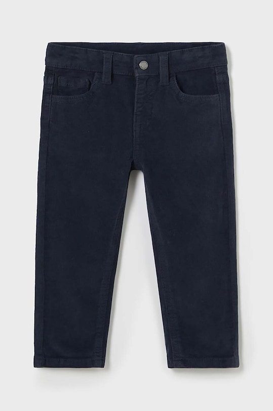 Mayoral pantaloni de bumbac pentru copii sztruks slim fit basi bumbac bleumarin 502.3A.Baby.9BYH