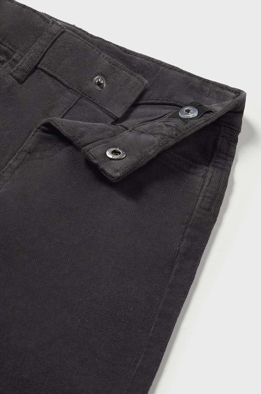 Dětské bavlněné kalhoty Mayoral corduroy slim fit basi 502.3A.Baby.9BYH šedá AW24