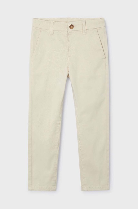 Mayoral spodnie bawełniane dziecięce bawełna beżowy 513.5B.Mini.9BYH