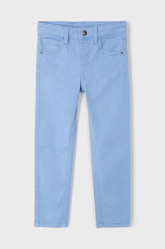 Mayoral spodnie dziecięce slim fit basic z elastanem niebieski 517.5B.Mini.9BYH