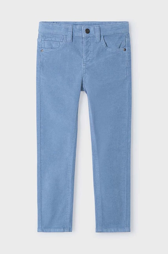 Mayoral spodnie sztruksowe dziecięce sztruks slim fit basi bawełna niebieski 537.5C.Mini.9BYH