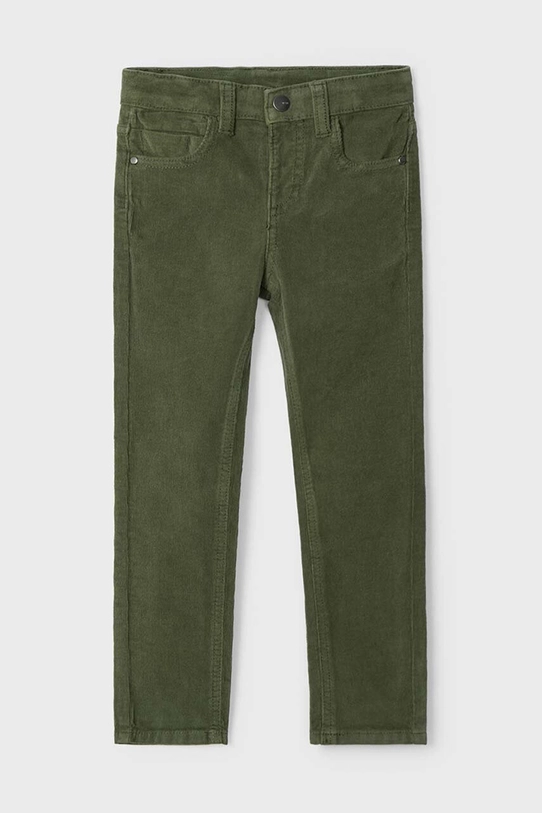 Mayoral pantaloni din catifea pentru copii sztruks slim fit basi bumbac verde 537.5C.Mini.9BYH