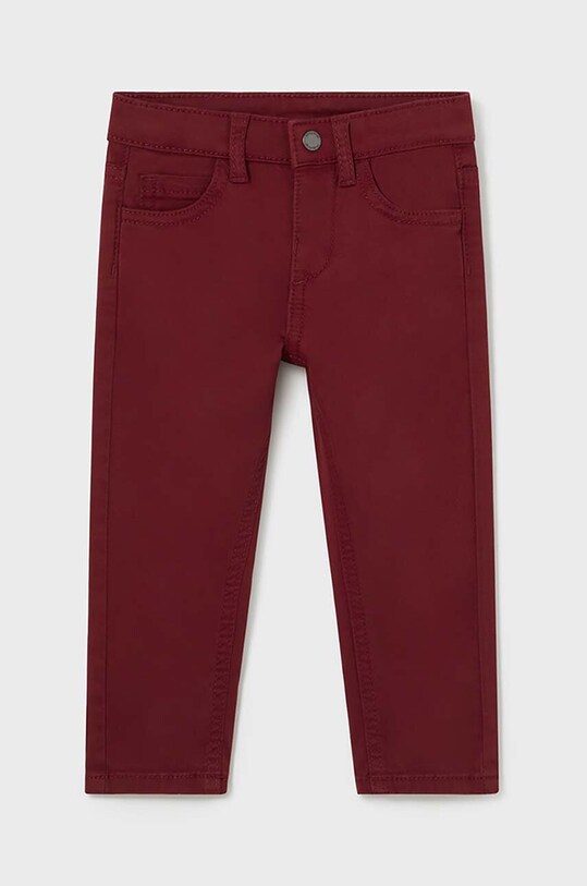 Детские хлопковые брюки Mayoral slim fit basic хлопок бордо 563.3F.Baby.9BYH