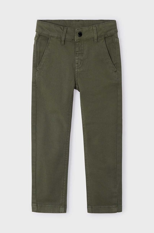 Mayoral pantaloni de bumbac pentru copii relaxed fit bumbac verde 4541.5G.Mini.9BYH