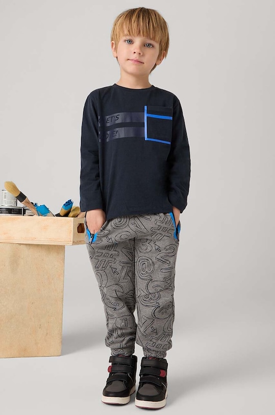 Mayoral spodnie dresowe dziecięce dzianina szary 4542.5H.Mini.9BYH