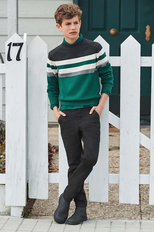 Mayoral pantaloni copii joggery cu elastan negru 7540.7E.Junior.9BYH