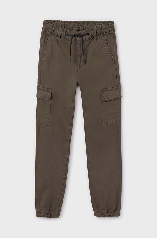 Mayoral spodnie dziecięce cargo broken z elastanem beżowy 7541.7E.Junior.9BYH