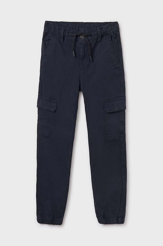 Dětské kalhoty Mayoral cargo broken látka námořnická modř 7541.7E.Junior.9BYH