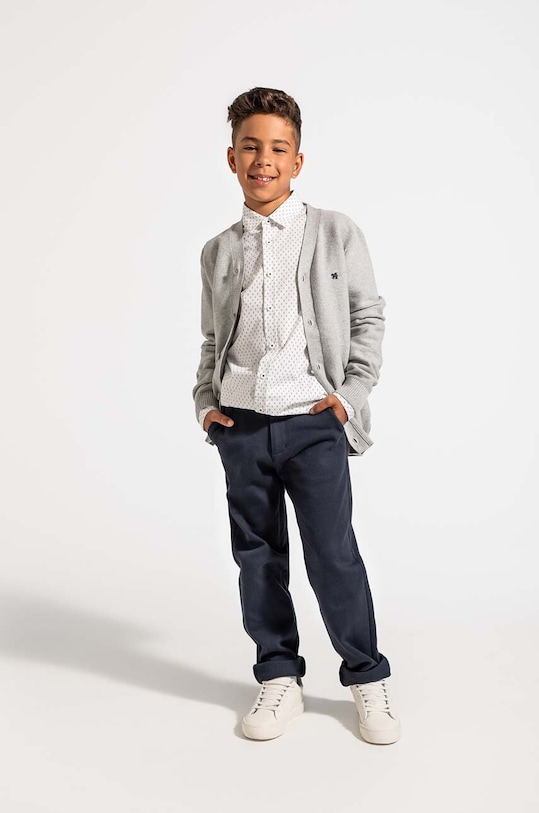 Coccodrillo pantaloni copii tricotaj bleumarin WC4120101BSB