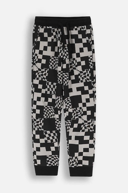 Coccodrillo spodnie dresowe bawełniane dziecięce wzorzyste czarny ZC4120102ABJ