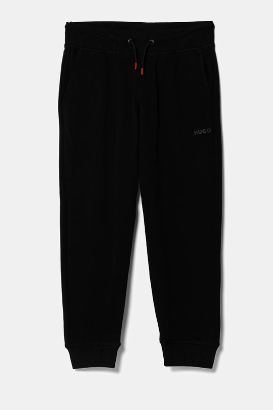 Dječji donji dio trenirke HUGO pletivo crna G00175.114.150