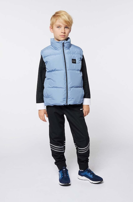 Detské tepláky BOSS pletenina čierna J51161.114.150