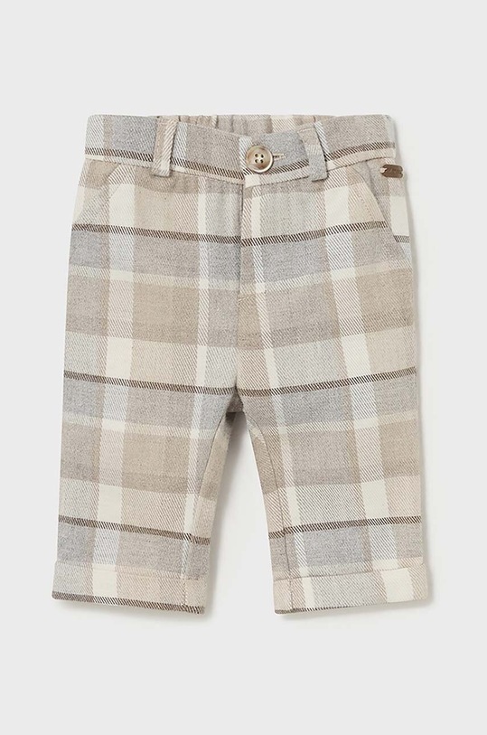 Mayoral Newborn pantaloni din bumbac pentru bebeluși bumbac bej 2522.1J.Newborn.9BYH