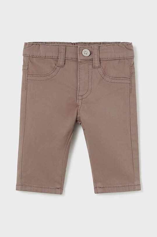 Hlače za bebe Mayoral Newborn bez uzorka smeđa 2524.1L.Newborn.9BYH