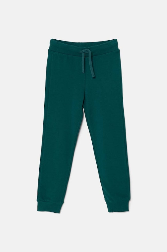 Dětské bavlněné tepláky United Colors of Benetton pletenina zelená 3J68CF01P.B.G.Seasonal