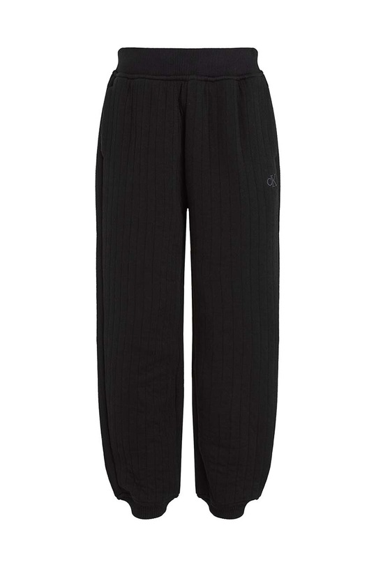 Calvin Klein Jeans spodnie dresowe dziecięce VERTICAL QUILTED IB0IB02192.9BYH czarny AW24