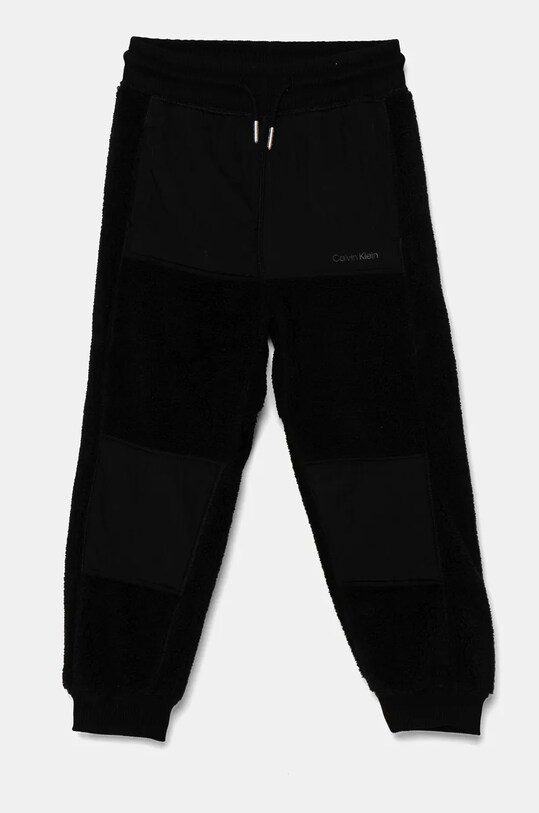 Детские спортивные штаны Calvin Klein Jeans MIX MEDIA TEDD трикотаж чёрный IB0IB02196.9BYH