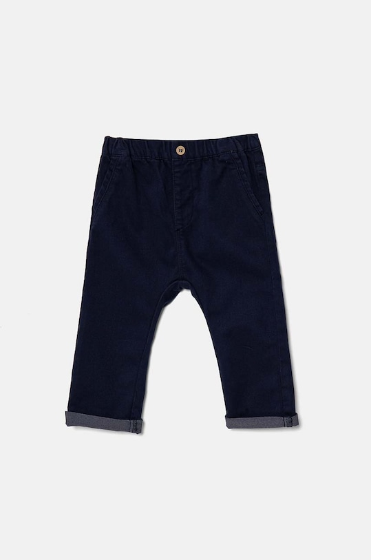 United Colors of Benetton spodnie niemowlęce z elastanem granatowy 4AU0AF018.W.Seasonal