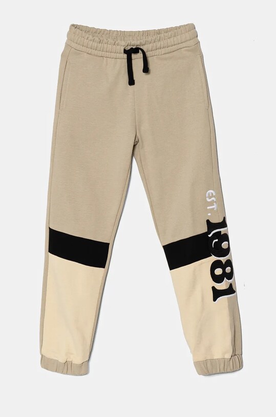 Guess spodnie dresowe bawełniane aplikacja beżowy N4BQ11.KAD73.9BYH