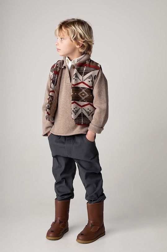 Donsje pantaloni copii Olb Trousers tricotaj negru 4089500.98.128