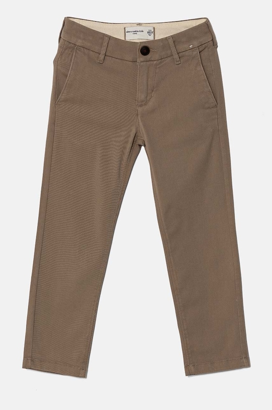 Abercrombie & Fitch spodnie dziecięce z elastanem brązowy KI230.4021