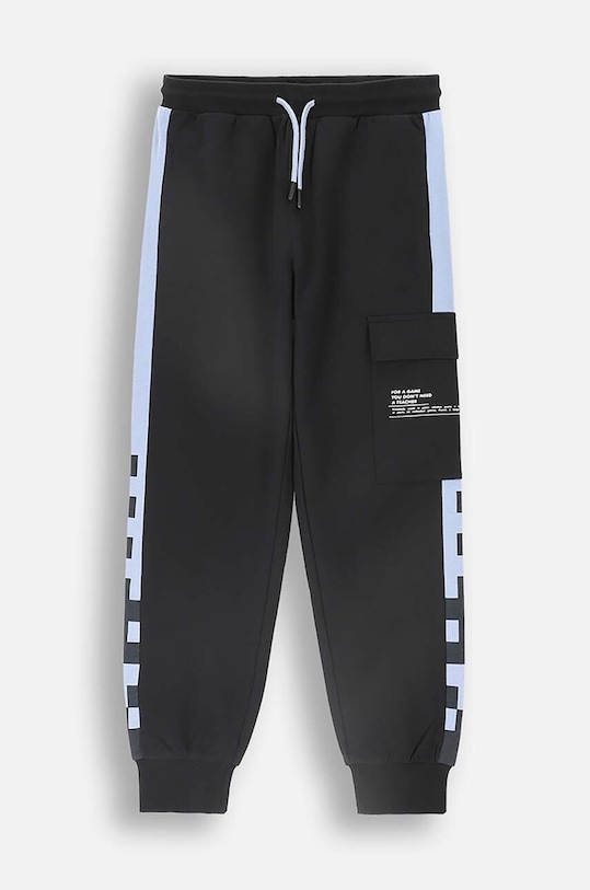 Coccodrillo pantaloni de trening din bumbac pentru copii bumbac negru ZC4120102WBJ
