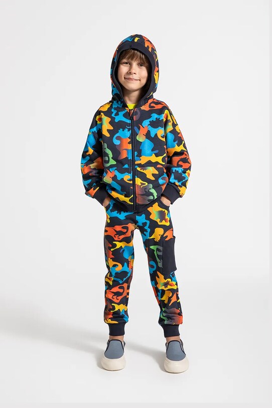 Dječji pamučni donji dio trenirke Coccodrillo ZC4120101DBK