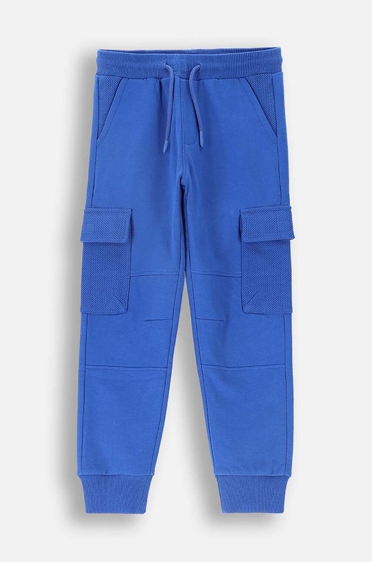 Coccodrillo pantaloni de trening din bumbac pentru copii ZC4120201DBK albastru AW24