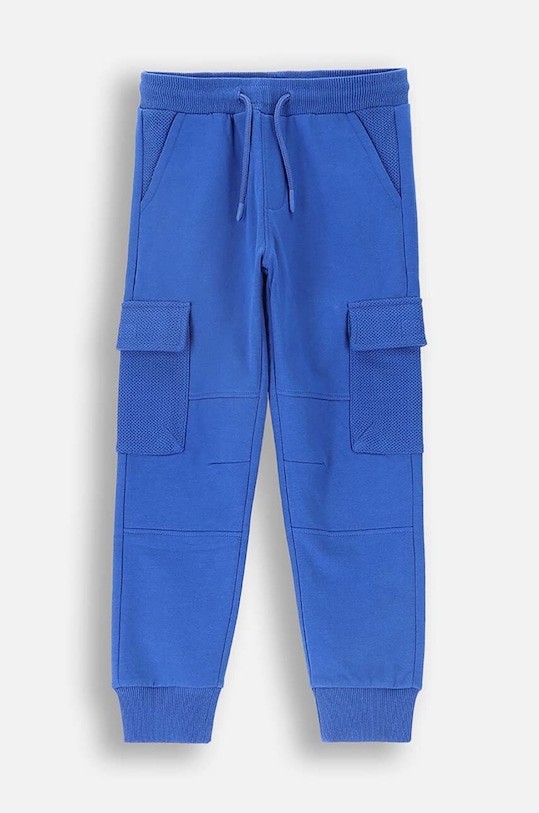 Coccodrillo pantaloni de trening din bumbac pentru copii ZC4120201DBK albastru AW24