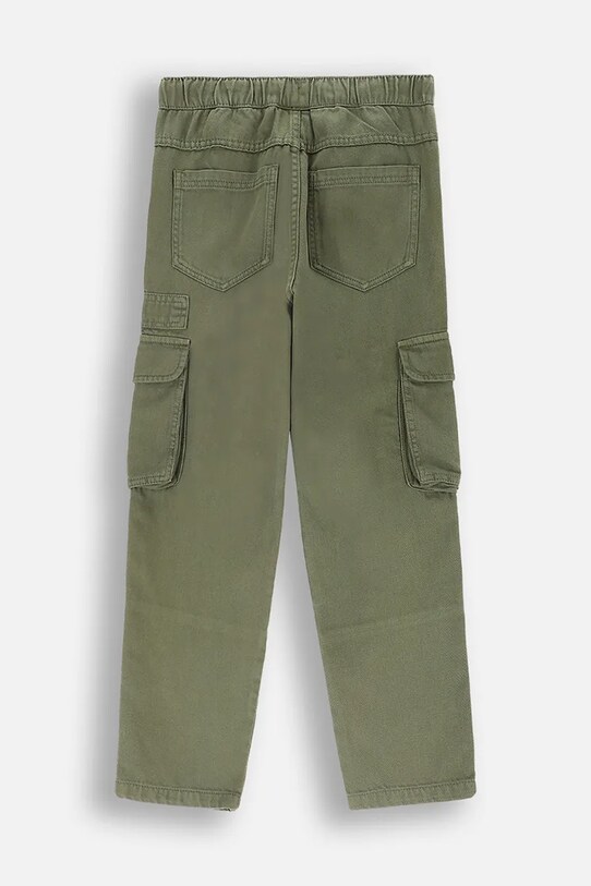 Coccodrillo pantaloni de bumbac pentru copii ZC4119102GBJ verde AW24