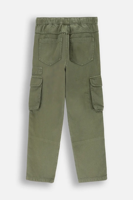 Детские хлопковые брюки Coccodrillo ZC4119102GBJ зелёный AW24