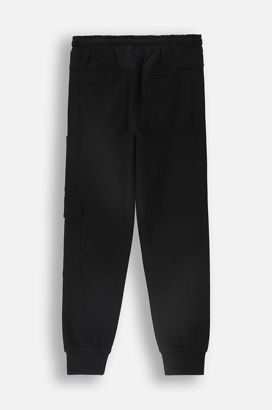 Coccodrillo spodnie dresowe bawełniane dziecięce ZC4120104GBJ czarny AW24