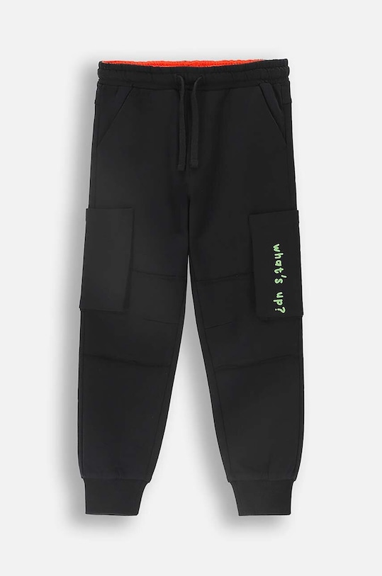 Coccodrillo spodnie dresowe bawełniane dziecięce bawełna czarny ZC4120102GBK