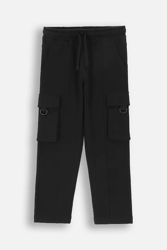 Детские хлопковые брюки Coccodrillo ZC4120103FBK чёрный AW24