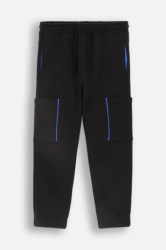 Детские спортивные штаны Coccodrillo трикотаж чёрный ZC4120202FBK