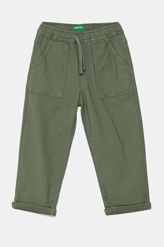 United Colors of Benetton spodnie dziecięce z elastanem zielony 47K0GF026.P.Seasonal