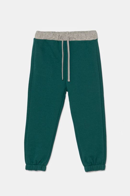 United Colors of Benetton pantaloni de trening pentru copii tricotaj verde 3PANGF04H.P.Seasonal