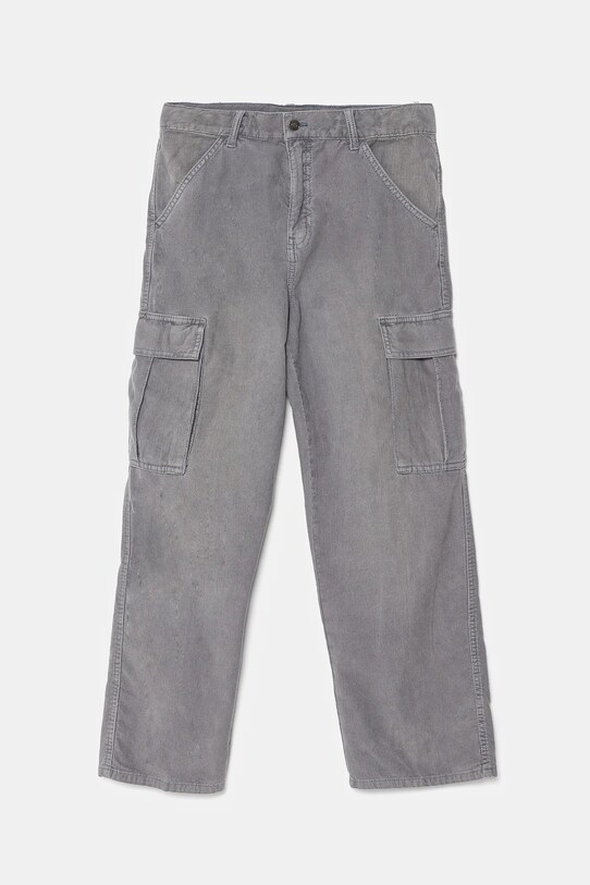 United Colors of Benetton pantaloni de bumbac pentru copii bumbac gri 480WCF03W.G.Seasonal