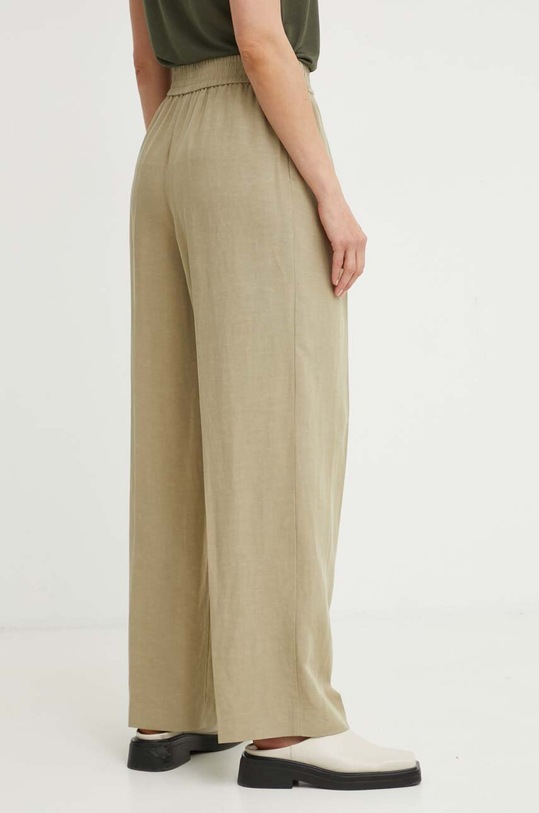 Odzież Samsoe Samsoe spodnie z domieszką lnu SAJULIA F24200098 zielony