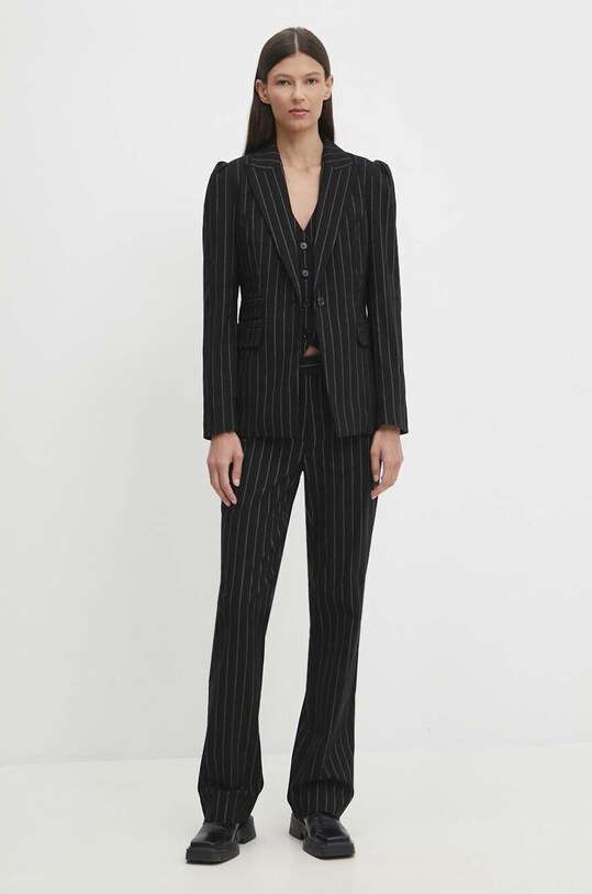 Bruuns Bazaar pantaloni DecumariaBBCigga BBW4080 negru AW24
