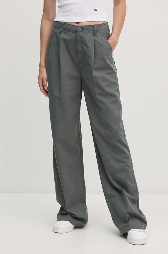 Nohavice Calvin Klein Jeans J20J223585 sivá AW24