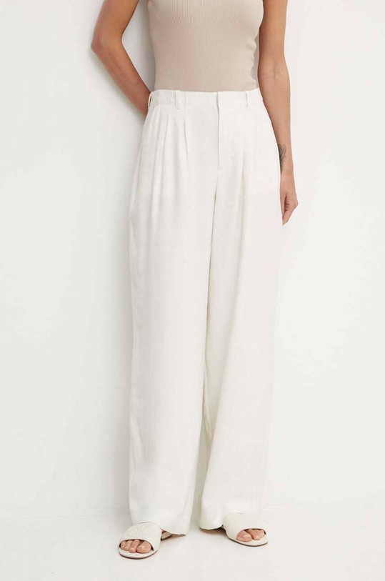 Штани Calvin Klein Jeans тканина бежевий J20J223917