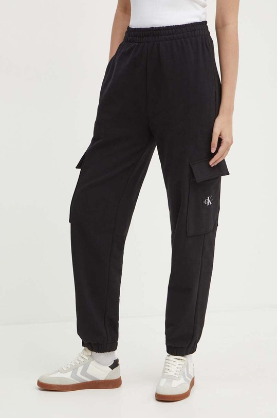 Calvin Klein Jeans spodnie dresowe bawełniane bawełna czarny J20J223589