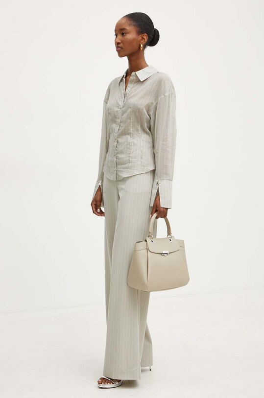Штани Patrizia Pepe 8P0615.A457 сірий AW24