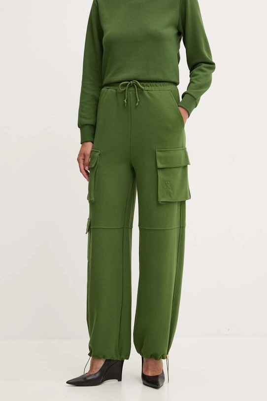 Patrizia Pepe pantaloni de trening tricotaj verde 8P0617.J219